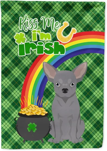 Vista 192 de Caroline's Treasures WDK4731GF - Bandera decorativa para jardín del día de San Patricio, color negro y tostado, Airedale Terrier, para jardín