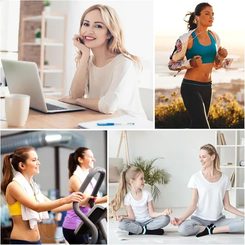 Vista 7 de Jspupifip 4 pares de calcetines antideslizantes de agarre de pilates, calcetines de yoga antideslizantes, calcetines de fútbol de algodón con cojín