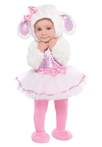 Vista 2 de Disfraz de Corderito Rosa para Bebé Niña Multicolor