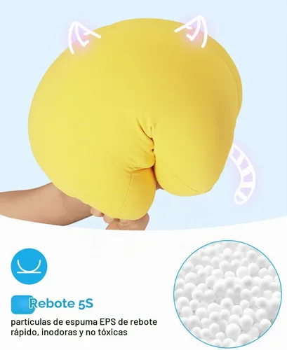 Vista 7 de NEARPOW Almohada de soporte para tableta para cama, soporte de almohada Amarillo