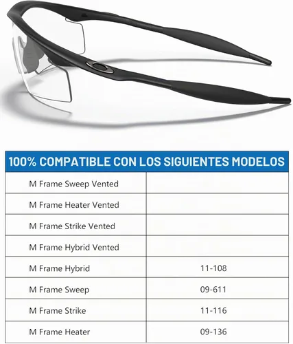Vista 3 de Almohadillas nasales de repuesto para gafas de sol Oakley M Frame Series - Opciones Negro