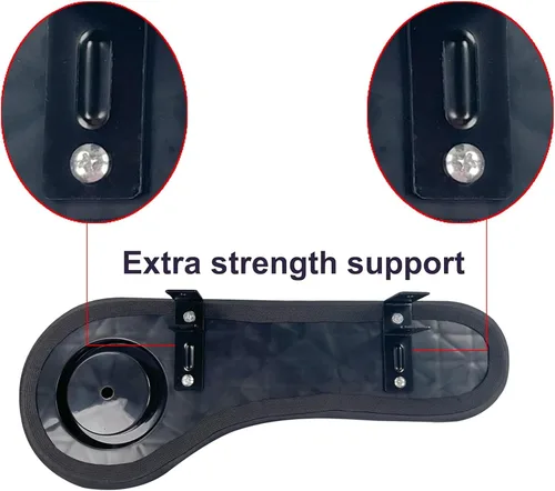 Vista 4 de Huskey Parts Company Reposabrazos traseros para carrito de golf, cojines negros con portavasos compatibles con EZGO Club CAR Yamaha
