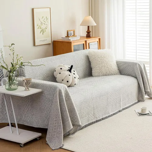 Vista 81 de ROOMLIFE Funda de sofá con estampado de leopardo para sofá de 3 plazas, lavable, protector de muebles para perros, funda de sofá suave