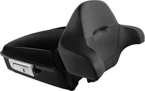 Vista 10 de XFMT Maleta negra mate cortada de 10.7 pulgadas con pestillo para Harley Trunk Touring Road King Street Glide Road Glide Electra Glide 2014-2025