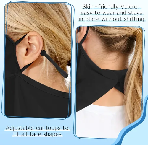 Vista 4 de 4 máscaras faciales de protección solar UV y polaina para el cuello, cubierta de bufanda UPF50+ transpirable diseño refrescante para actividades al