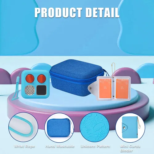 Vista 4 de MGZNMTY Estuche de almacenamiento de viaje y funda de silicona gruesa compatible con Yoto Mini Player, reproductor de audio y música para niños