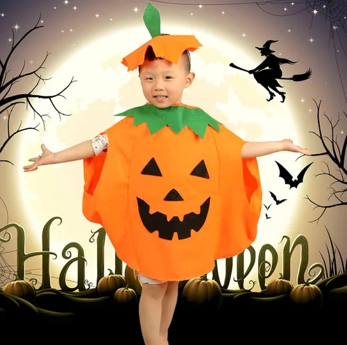 Vista 2 de Body de calabaza para niños de Halloween+sombrero de fiesta de rendimiento de fotos Ropa de vestido de bebé