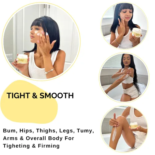 Vista 3 de Cocobliss Crema tensora para la piel, loción reafirmante e hidratante para glúteos, piernas, abdomen y cuerpo, hidratante con guaraná, mantequilla