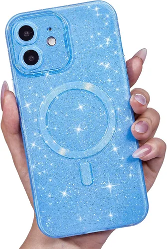 Vista 91 de LoeoeL Funda para iPhone 12 con Purpurina Compatible con Magsafe, Femenina Linda Brillante Magnética Mag Safe Bonita Funda para Teléfono