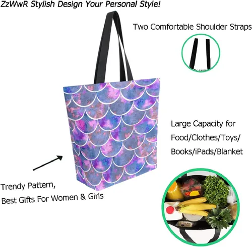 Vista 2 de Bolso de hombro extra grande con estampado de estilo de moda para viajes en la playa, fin de semana, gimnasio, compras de comestibles
