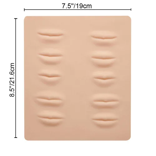 Vista 2 de Tatuaje Práctica de la Piel 3D Microblading Piel Para Labios Maquillaje Permanente Cejas Y Labios Silicona Piel Tatuaje Entrenamiento por Labio-3