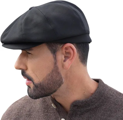 Vista 8 de Gorra de Newsboy de 8 paneles para hombre, gorra plana para novatos Cabbie