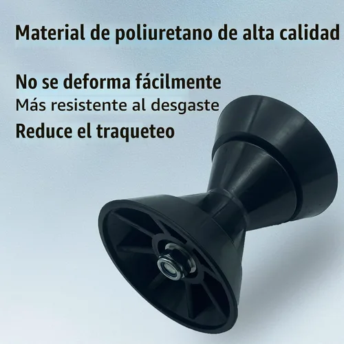 Vista 6 de Ensamblaje de rodillo de remolque de arco de barco de 3 pulgadas con campanas de extremo con eje de 1/2 pulgada, se adapta a soporte de remolque