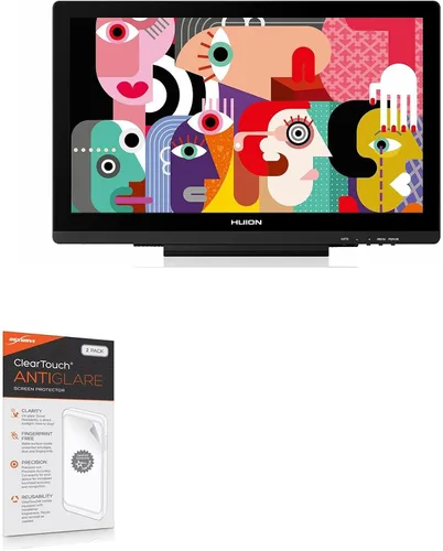 Vista 9 de BoxWave Protector de pantalla compatible con Huion KAMVAS GT-191 V2 – ClearTouch Crystal (paquete de 2 unidades), protector de pantalla HD – Escudos