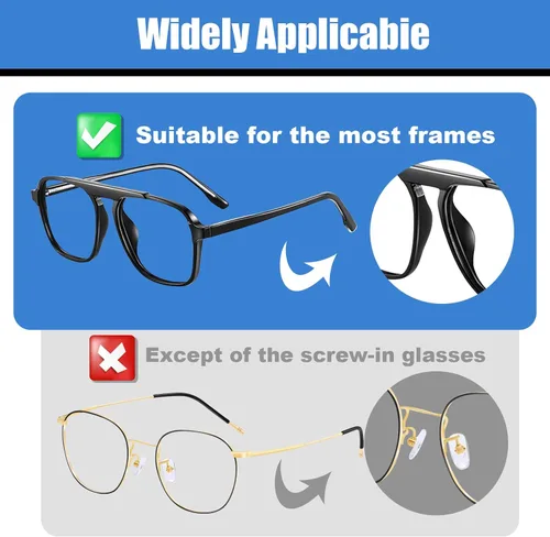Vista 5 de 20 pares de almohadillas de nariz para lentes – 0.039 pulgadas de silicona ultra fina antideslizante para pegar en la nariz, almohadillas adhesivas