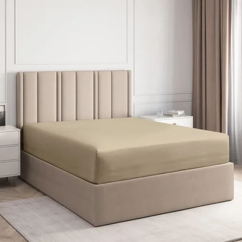 Vista 12 de Sábana bajera ajustable de algodón de 400 hilos tamaño individual – Calidad de hotel 100 % algodón – Suave y sin arrugas – Bolsillos profundos – Se