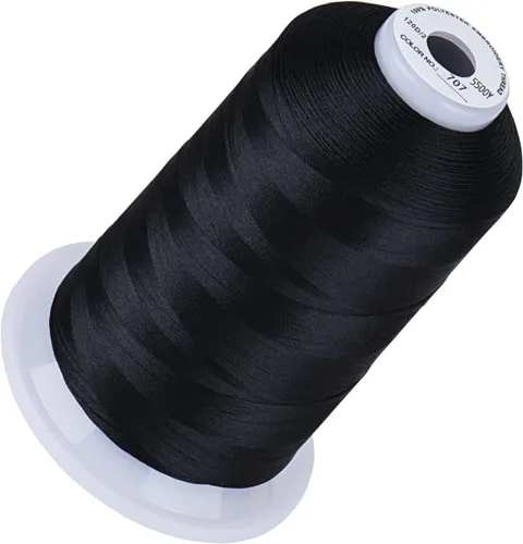 Vista 7 de Simthread 5500 yardas de hilo de bordar, 5000M de alto rendimiento 40WT 100% hilo de poliéster – 170+ colores vívidos, clasificado de alta velocidad