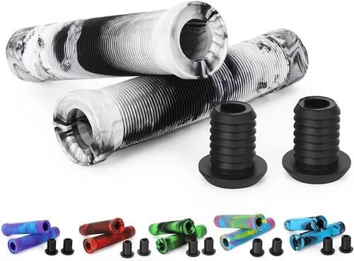 Vista 7 de Empuñaduras para patinete - Empuñaduras mixtas de color para manillar de MTB y BMX Empuñaduras suaves de 145 mm para patinete de maniobras