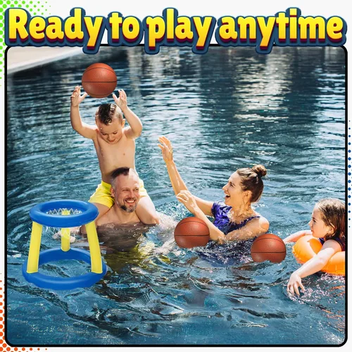 Vista 6 de Mini Basketball Set for Kids - 6 Inch (5 Pack) w/Hand Pump - Small Size Indoor Mini Hoop Balls for Toddlers - Over The Door Basketball Games, Indoor