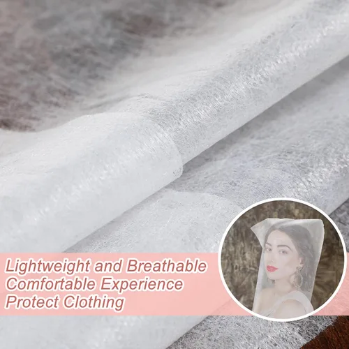 Vista 3 de Tegeme 30 Piezas Protector Facial para Maquillaje Capucha Desechable Máscara Cosmética Desechable para Belleza Maquillaje y Protector de Ropa