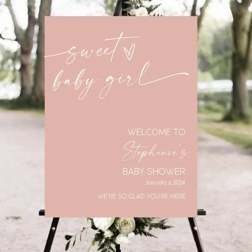 Vista 8 de Letrero personalizado para baby shower, letrero de bienvenida para baby shower, tema de niña y niño, letrero de bienvenida de mariposa rosa