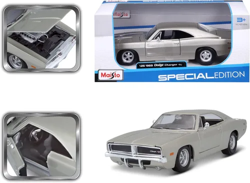 Vista 7 de Maisto Vehículo fundido a presión Dodge Charger R/T de 1969 a escala 1:25 (los colores pueden variar)