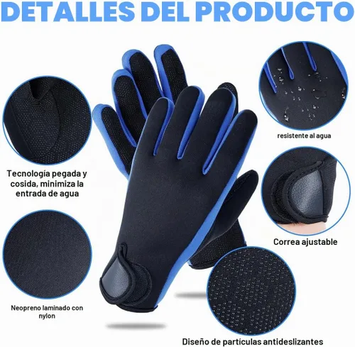 Vista 3 de Micosuza Guantes de buceo de neopreno de 1,5 mm de cinco dedos