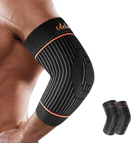 Vista 9 de Manga para Codo de Tenista, Manga de Compresión para Codo, Codera para Tendinitis y Codo de Tenista, Golfistas, Artritis, Bursitis. Alivio del Dolor