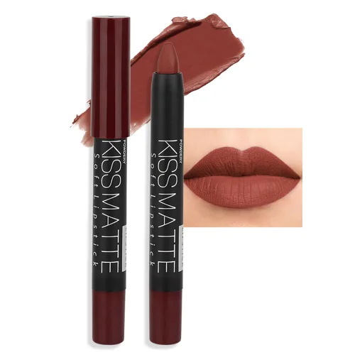 Vista 11 de evpct 3 piezas de lápiz crayón delineador de labios mate metálico rosa natural ligera y lápiz labial Set de larga duración impermeable que coincide