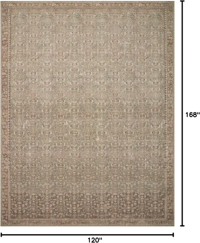 Vista 87 de Loloi Angela Rose Aubrey Collection AUB-02 - Alfombra decorativa de 2 pies 3 pulgadas x 3 pies 9 pulgadas, altura de pelo 0,19 pulgadas, diseño