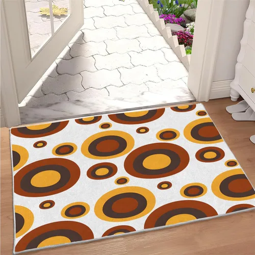 Vista 36 de Alfombra retro con flores, alfombra vintage de 2 x 3 pies, lavable antideslizante, para interiores, para entrada, entrada, cocina, mesita de noche