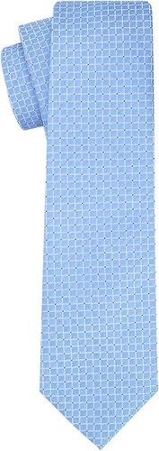 Vista 58 de KissTies Mens Checkered Tie Set Solid Color Festive Necktie + Pocket Square