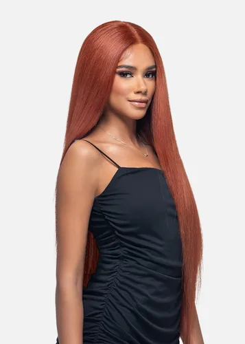 Vista 2 de Vivica A. Fox WNB-1, mezcla de cabello humano, peluca de encaje frontal, color 1, negro azabache
