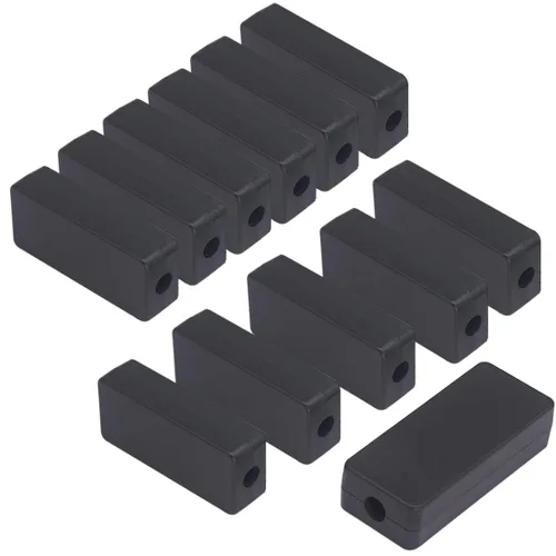 Vista 13 de Zulkit 12 cajas de proyecto de plástico ABS para proyectos eléctricos, caja de conexiones de energía, color negro, 1.97 x 1.10 x 0.59 pulgadas 12