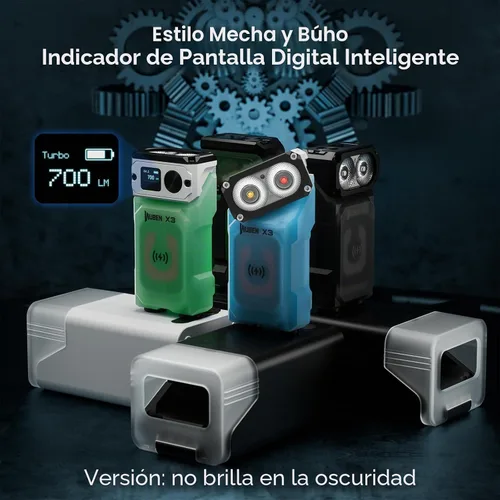 Vista 2 de WUBEN X3 Mini linterna recargable con base de carga 180 grados Linterna tipo llavero EDC Gira Ip65 Impermeable Imán Linterna de bolsillo 10 modos