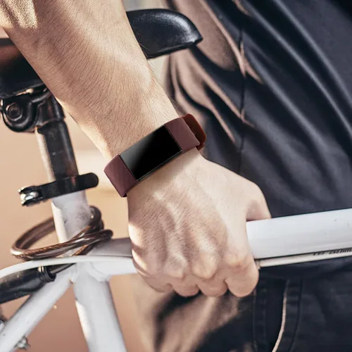 Vista 5 de Paquete de 3 correas deportivas compatibles con Fitbit Charge 4, correas de repuesto ajustables de silicona suave para Fitbit Charge 4/Fitbit Charge