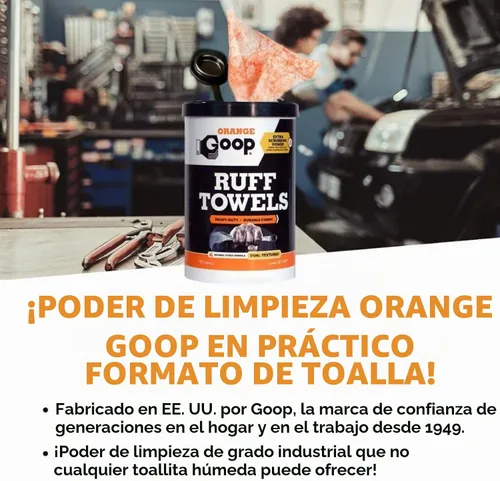 Vista 6 de GOOP Toallas naranjas resistentes con poder de fregar, toallitas de limpieza multiusos de doble textura de 10 x 12 pulgadas, eliminan la suciedad