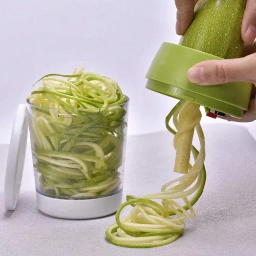 Vista 5 de Espiralizador de verduras de mano, espiralizador manual de verduras, cortador en espiral para zanahorias y pepinos (1#)