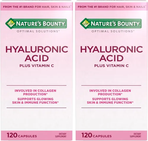Vista 8 de Nature's Bounty Suplemento de vitamina C y ácido hialurónico, apoya la piel brillante, la función inmunológica y la producción de colágeno, 120