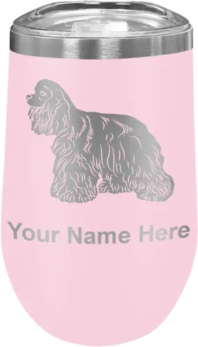 Vista 30 de LaserGram Vaso de vino de acero inoxidable de doble pared, grabado personalizado incluido (negro)