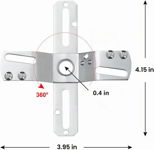Vista 4 de Qc Soporte de montaje para lámpara de techo [versión mejorada], soporte de montaje de ventilador de techo, piezas universales de lámpara