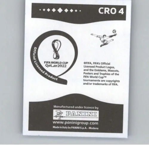 Vista 2 de Calcomanías de la Copa Mundial Panini de Qatar 2022, color azul, #CRO4, Ivica Ivusic, Croacia, Grupo F, calcomanía oficial del álbum