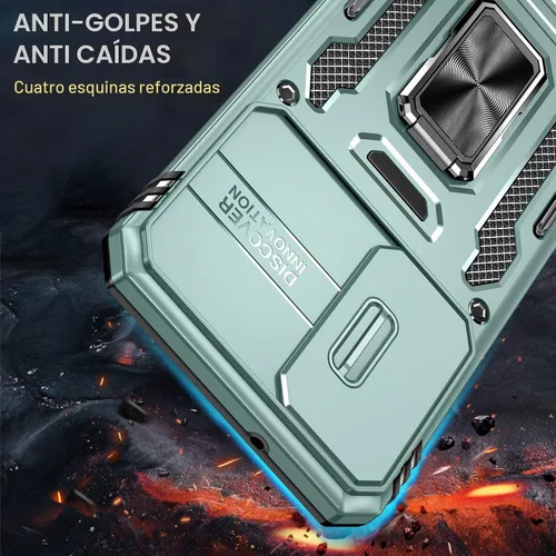 Vista 2 de ANGELAS - Funda a prueba de golpes para Samsung Galaxy S23 Plus, parachoques de silicona TPU con protección anticaídas, cubierta deslizante