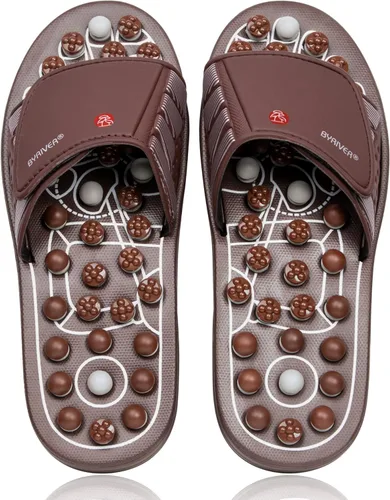 Vista 8 de BYRIVER Herramienta de Masaje de Pies de Tejido Profundo, Sandalias de Masaje Chanclas, Neuropatía Artritis Espalda Fascitis Plantar Alivio