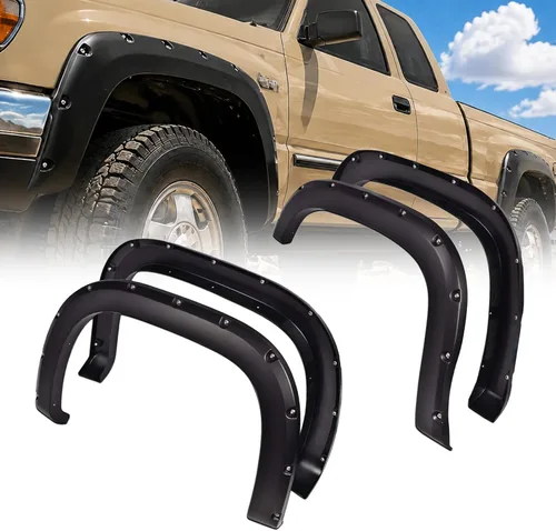 Vista 34 de CROSSDESIGN 4 guardabarros con canards delanteros compatibles con Chevy Camaro ZL1 2010-2015 MB estilo negro