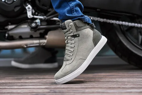 Vista 3 de SHIMA SX-2 Evo Botas de motocicleta para hombre, ventiladas, de cuero, para calle, verano, de ante, deportivas, sigilosas, para turismo, para moto