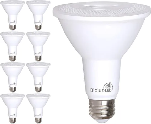 Vista 8 de Bioluz LED Paquete de 4 bombillas LED PAR30 de luz de inundación para interiores y exteriores, alto CRI, equivalente a 75 W usando 11 W, regulable