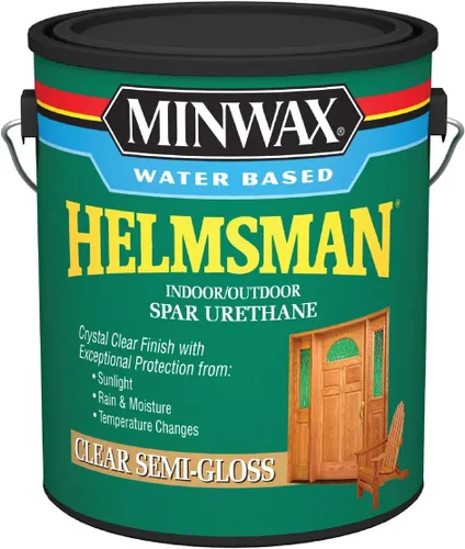 Vista 11 de Minwax - Capa de uretano Helmsman para exteriores y interiores a base de agua, cuarto de galón, brillante