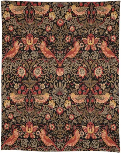 Vista 63 de Mantel Floral Retro de Pájaros, Diseño Original Bohemio William Morris Estampado Cubierta de Mesa para Hogar Picnic Fiesta Comedor Cocina William
