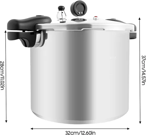 Vista 2 de Olla a presión Envase grande a prueba de explosiones de 23 cuartos de galón para el hogar y camping 90Kpa Cookware Rotating Lock/Unlock Lid